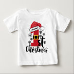 T-shirt Pour Bébé Premier Noël du bébé Nom personnalisé Santa Hat<br><div class="desc">Premier Noël de bébé Nom personnalisé Santa Hat Baby Girl Baby Baby T-Shirt de bébé comprend votre nom personnalisé avec le texte "1er Noël" dans la typographie de script moderne accentué avec un chapeau de Père Noël mignon et des flocons de neige. Un cadeau de Noël parfait pour une petite...</div>