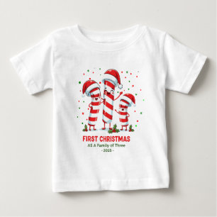 T-shirt Pour Bébé Premier Noël en famille