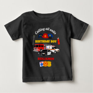 T-shirt Pour Bébé Premier répondant Anniversaire Garçon chemise