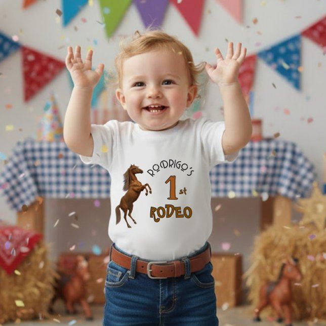 T-shirt Pour Bébé Premier Rodéo (Créateur téléchargé)