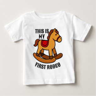 T-shirt Pour Bébé Premier Rodéo Un Anniversaire Drôle