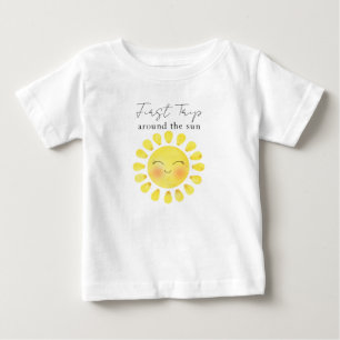T-shirt Pour Bébé Premier tour autour du Soleil 1er anniversaire