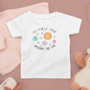 T-shirt Pour Bébé Premier tour autour du soleil pour la 1ère année d