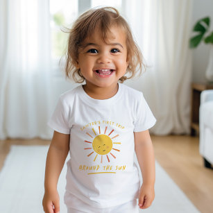 T-shirt Pour Bébé Premier voyage autour du Soleil Enfants 1er annive