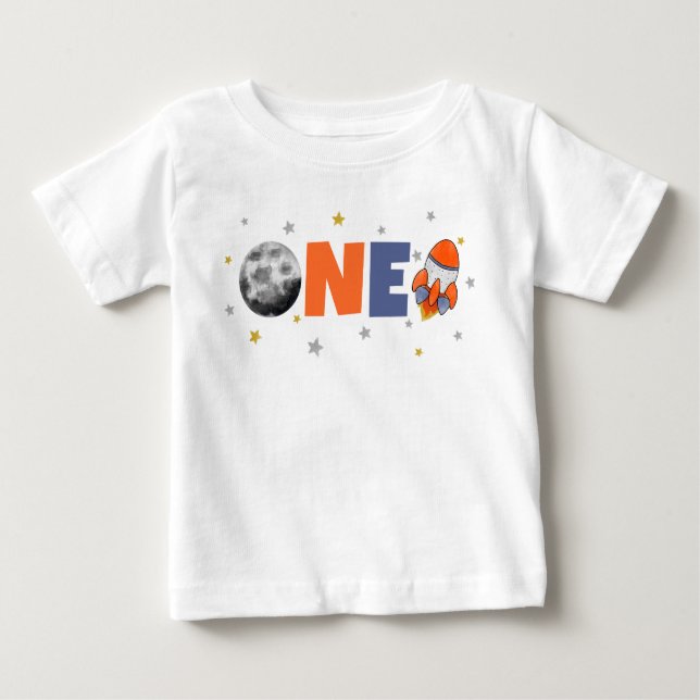 T-shirt Pour Bébé Premier voyage autour du Soleil Espace 1er Anniver (Devant)