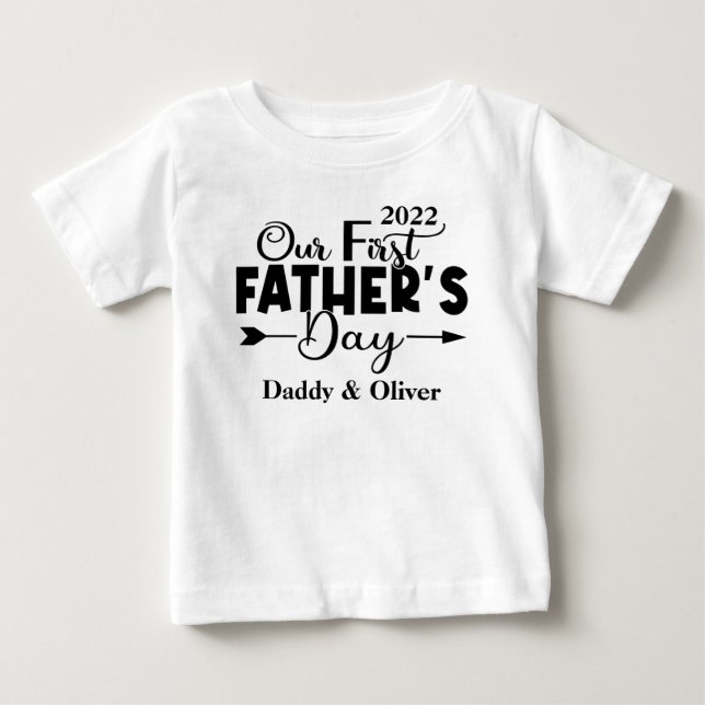 T-shirt Pour Bébé Premier White Father's Day (Devant)