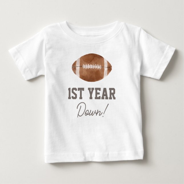 T-shirt Pour Bébé Première année Football bas 1er anniversaire (Devant)