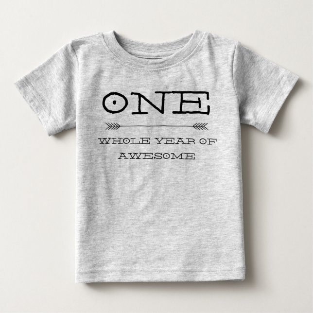 T-shirt Pour Bébé Première chemise d'anniversaire (Devant)