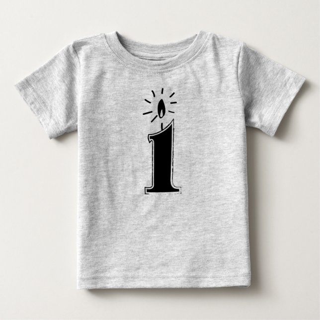 T-shirt Pour Bébé Première chemise d'anniversaire (Devant)