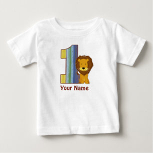 T-shirt Pour Bébé Première chemise de lion d'anniversaire de bébé