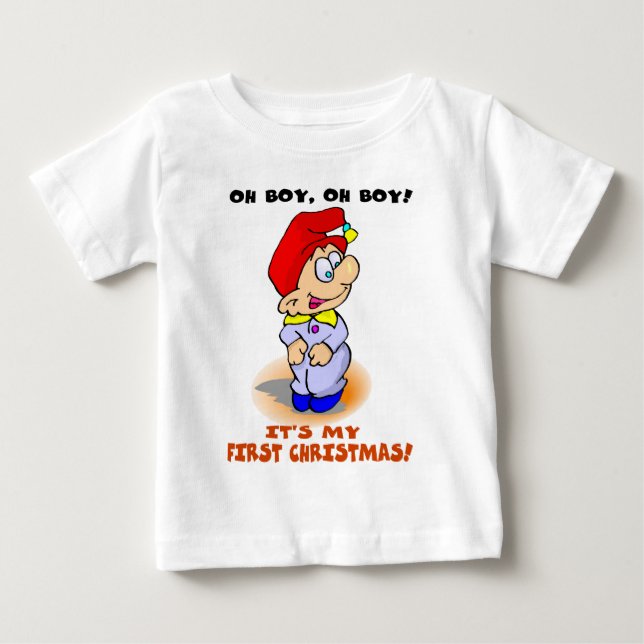 T-shirt Pour Bébé Première chemise de Noël (Devant)