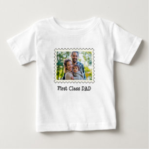 T-shirt Pour Bébé PREMIÈRE CLASSE DAD Best Papa photo horizontale pe