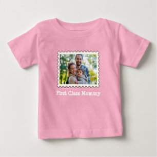 T-shirt Pour Bébé Première Classe Maman Meilleure Maman Personnalisé
