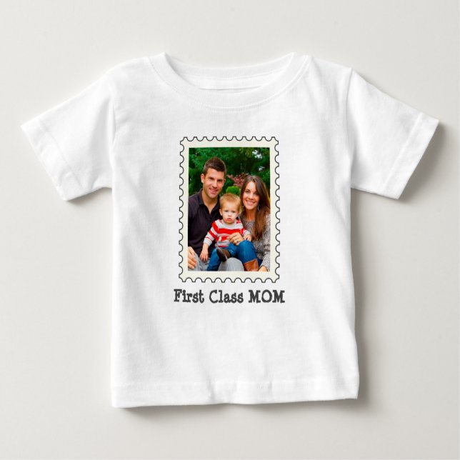 T-shirt Pour Bébé PREMIÈRE CLASSE MOM Meilleure maman Meilleure mama (Devant)