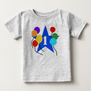 T-shirt Pour Bébé Première étoile d'anniversaire