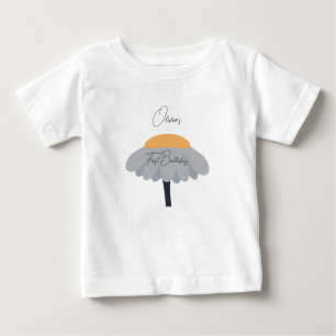 T-shirt Pour Bébé Première fête d'anniversaire Fleur de camomille Pa