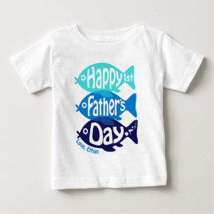 T-shirt Pour Bébé Première Fête des pères Chemise Baby Boy Pêche Tee