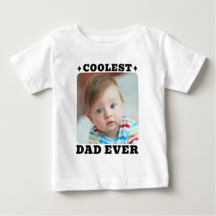 T-shirt Pour Bébé Première Fête des Pères Papa le Plus Cool Bébé Pho