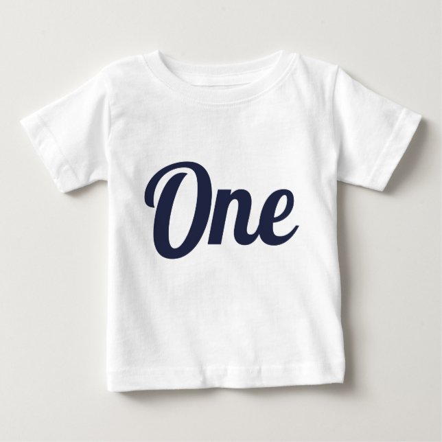 T-shirt Pour Bébé Première Marine d'anniversaire (Devant)