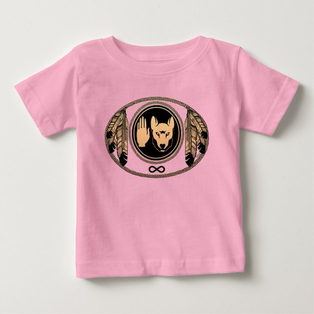 T-shirt Pour Bébé Première nation Baby Shirt Pride Rebellion Drapeau (Devant)
