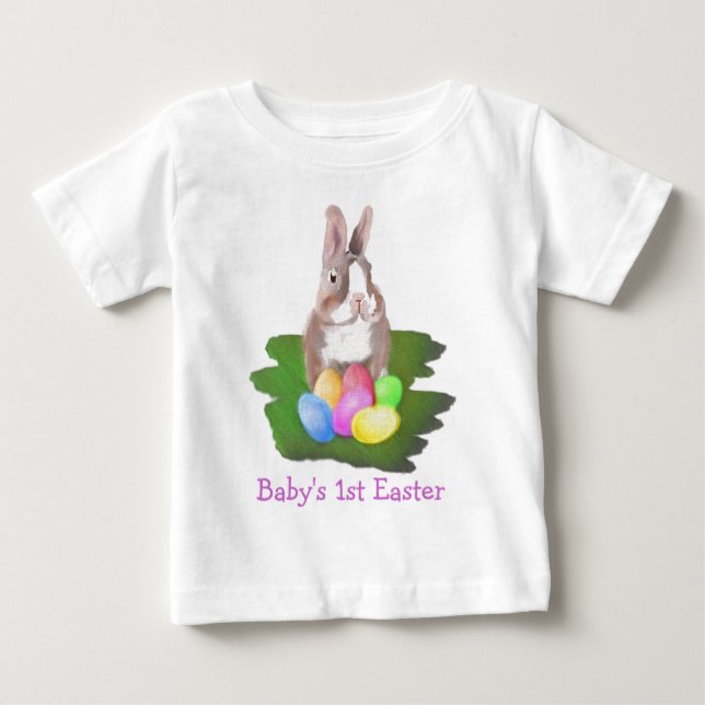 T-shirt Pour Bébé Première Pâques du bébé (Devant)