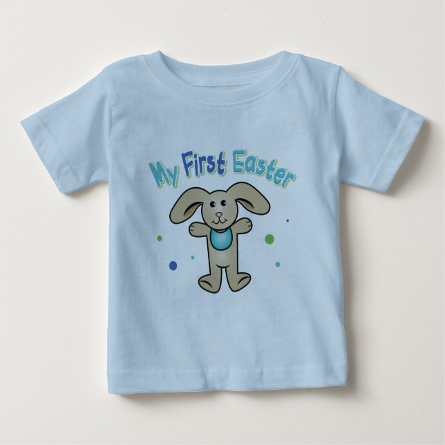 T-shirt Pour Bébé Première Pâques du bébé garçon (Devant)