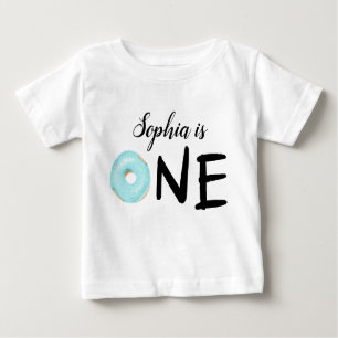 T-shirt Pour Bébé Première partie de thème de beignet d'anniversaire