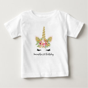 T-shirt Pour Bébé Première Parties scintillant de tenue d'anniversai