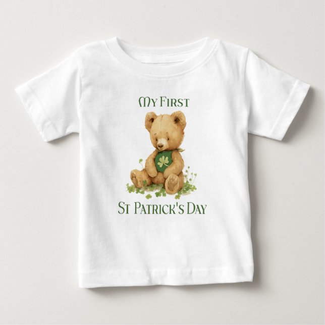 T-shirt Pour Bébé Première Saint Patrick (Devant)