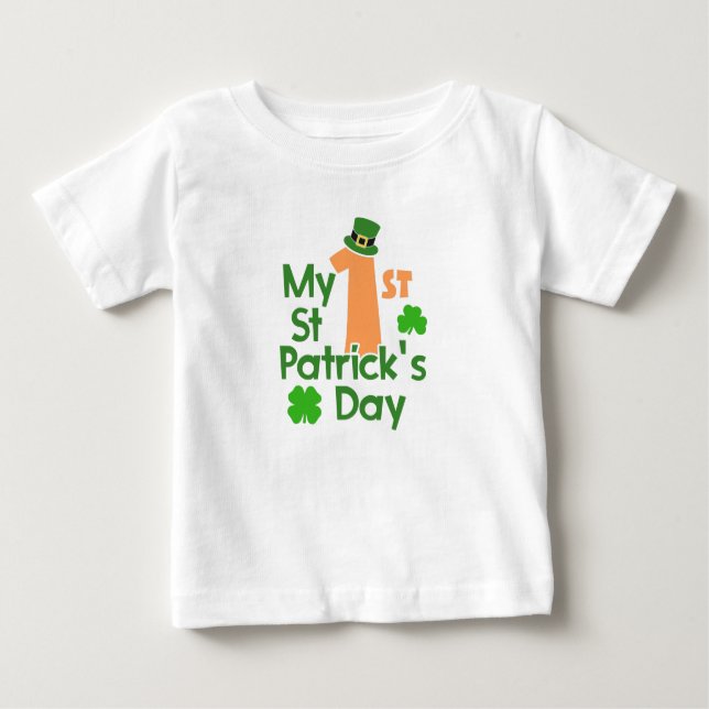 T-shirt Pour Bébé Première Saint Patrick (Devant)