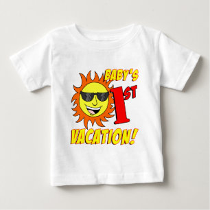 T-shirt Pour Bébé Première vacance du bébé