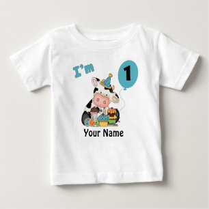 T-shirt Pour Bébé Première vache à anniversaire