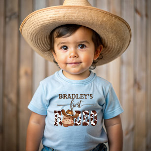 T-shirt Pour Bébé Première vache rodéo motif chevalier mignon dans u