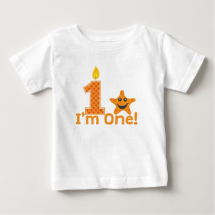 T-shirt Pour Bébé Premières étoiles de mer d'anniversaire