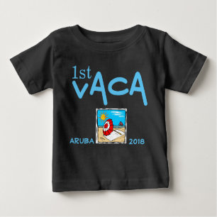 T-shirt Pour Bébé premières vacances personnalisées