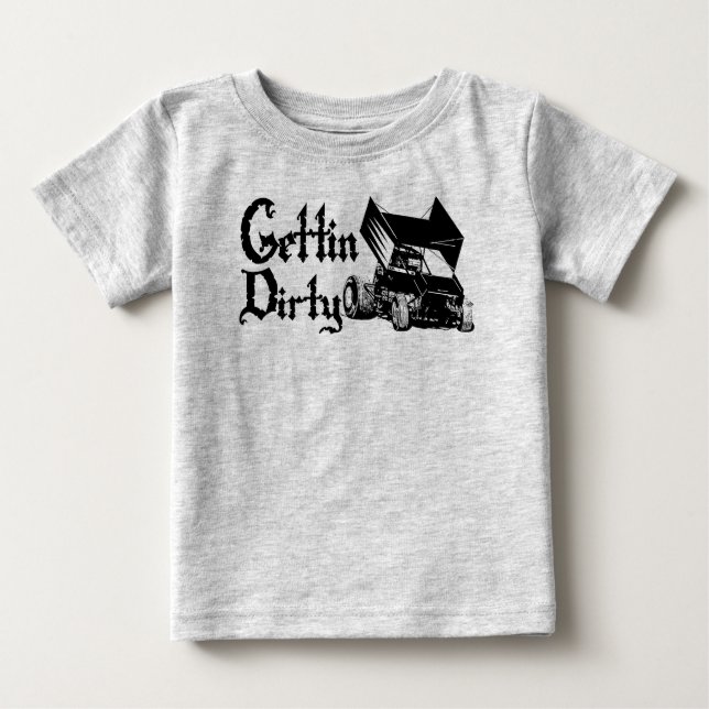 T-shirt Pour Bébé Prendre la voiture sale de sprint (Devant)