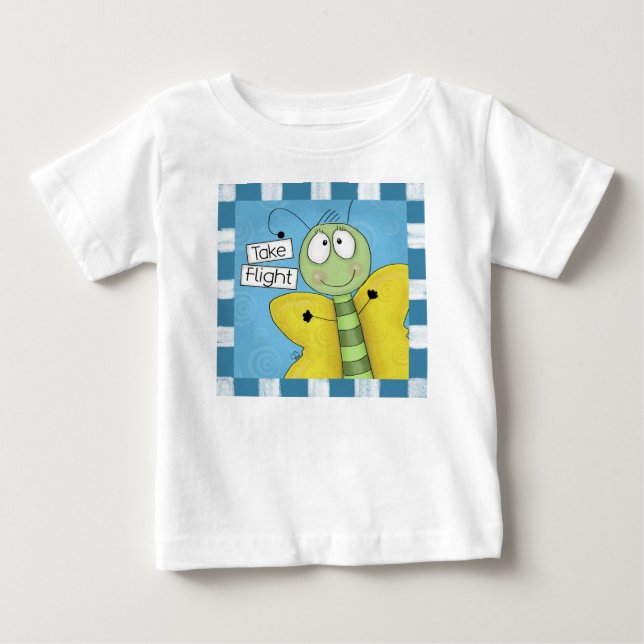 T-shirt Pour Bébé Prendre le papillon de vol (Devant)