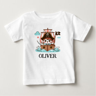 T-shirt Pour Bébé Prenez la mer pour l'aventure ! Pirate enfant