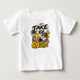 T-shirt Pour Bébé Prenez les choses calmement – Typographie de bonne