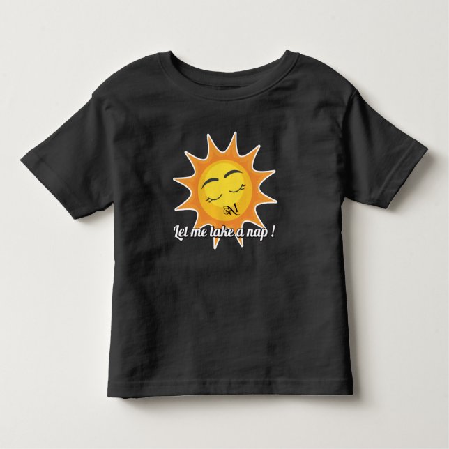 T-shirt pour bébé : Prenez une sieste (noir) (Devant)