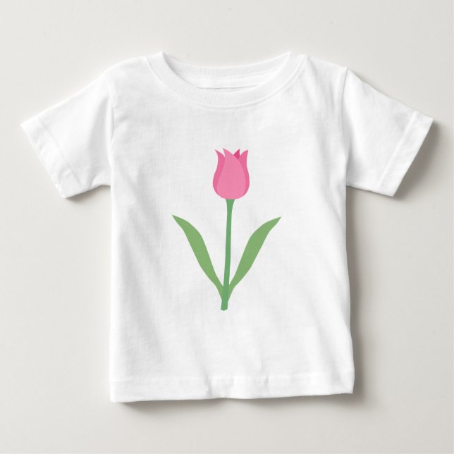 T-shirt Pour Bébé Pretty Pink Tulip Flower (Devant)