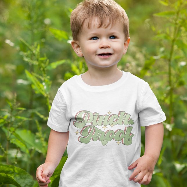 T-shirt Pour Bébé Preuve de Pinch Jour de la Saint Patrick rétro (Créateur téléchargé)