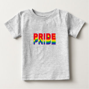 T-shirt Pour Bébé Pride lgbt lgbtq queer gay rainbow couleurs gris