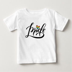 T-shirt Pour Bébé Pride Script Heart