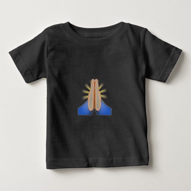 T-shirt Pour Bébé prier émoji (Devant)