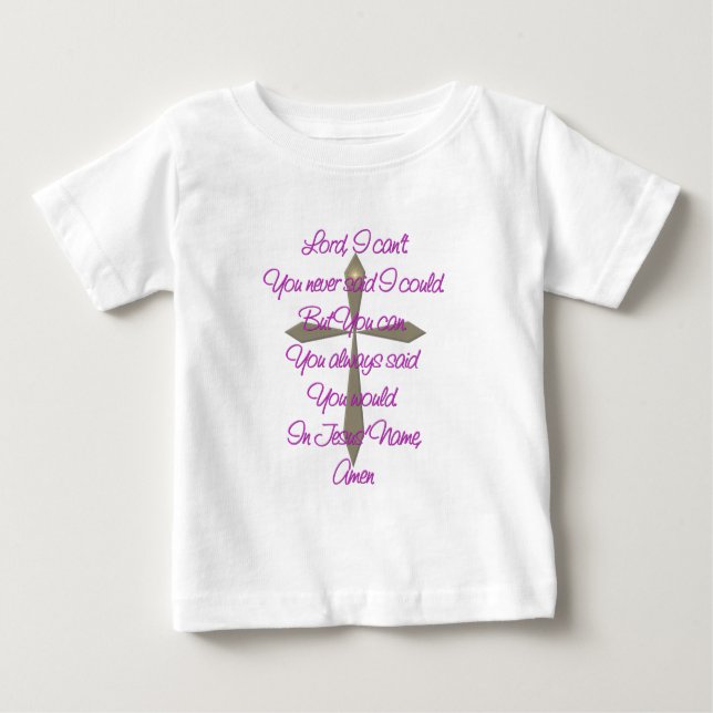 T-shirt Pour Bébé Prière Jésus (Devant)