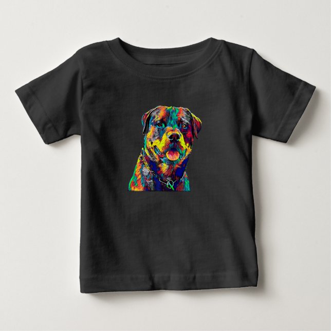 T-shirt Pour Bébé prime pour chien rottweiler (Devant)