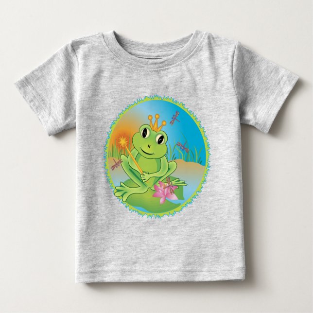 T-shirt Pour Bébé Prince de grenouille (Devant)