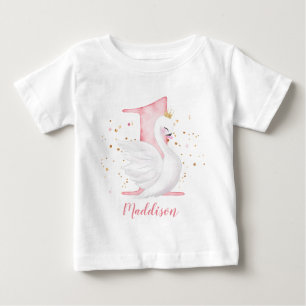 T-shirt Pour Bébé Princess Swan 1er anniversaire