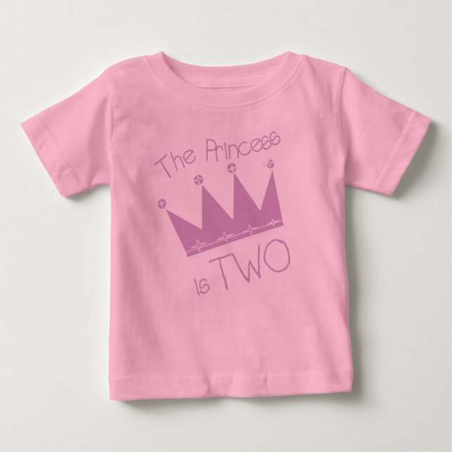 T-shirt Pour Bébé Princesse 2e anniversaire (Devant)